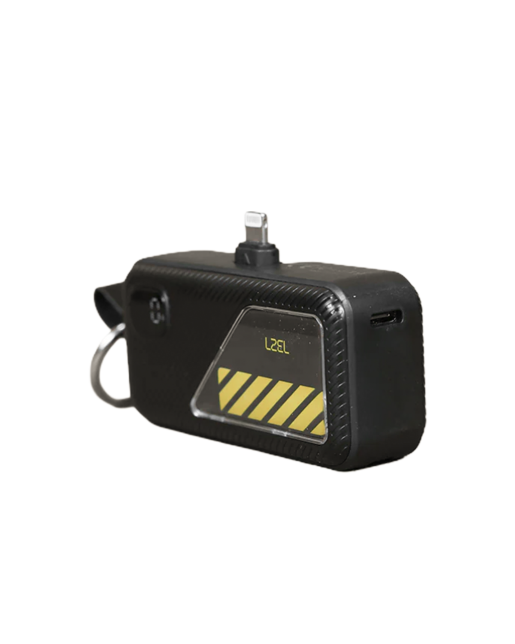 LZEL NanoFlux Charger Mini – 5,000mAh PD Lightning Power Bank with Built-in Type-C Cable | Black