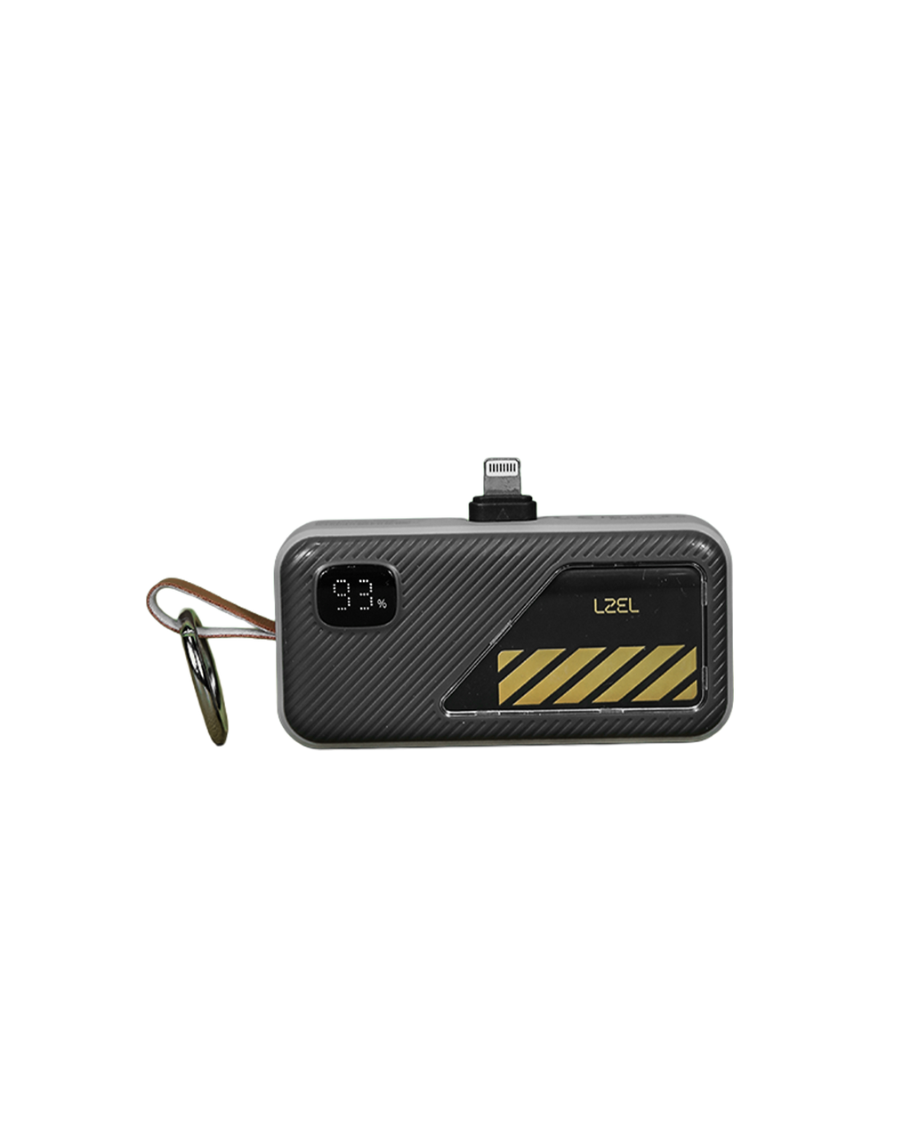 LZEL NanoFlux Charger Mini – 5,000mAh PD Lightning Power Bank with Built-in Type-C Cable | Gray