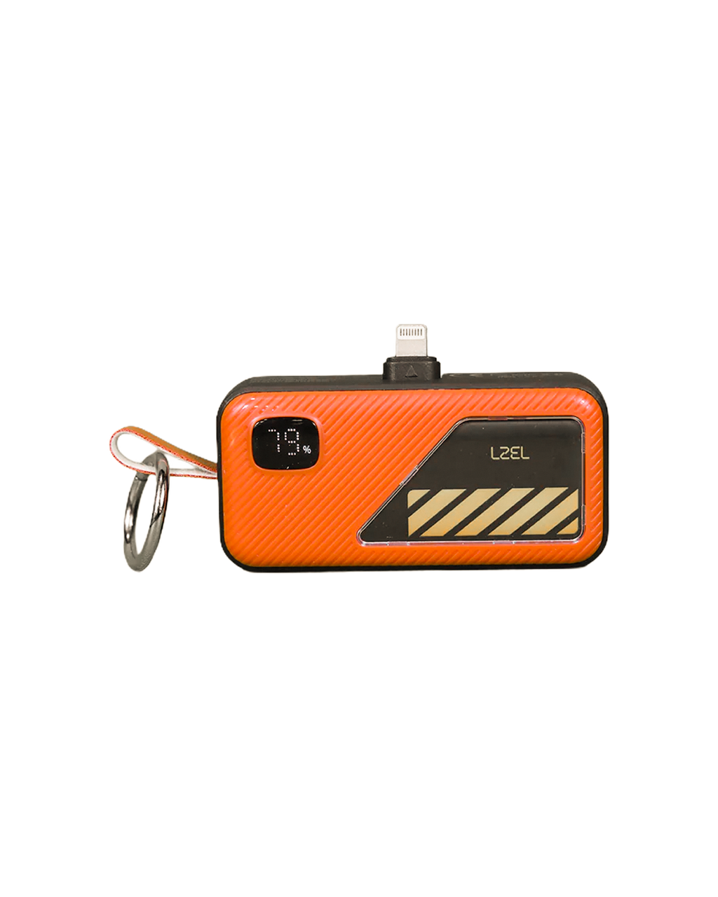 LZEL Nanoflux Charger Mini 5000mAh PD Lightning Power Bank with Built-in Type-C Cable | Orange