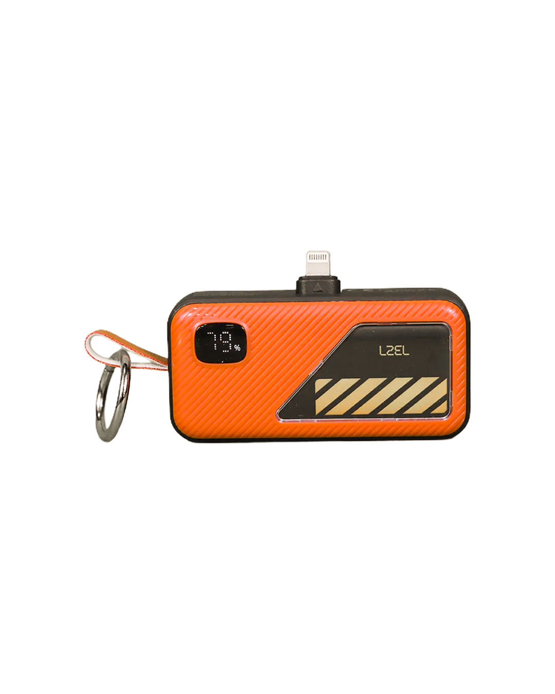 LZEL Nanoflux Charger Mini 5000mAh PD Lightning Power Bank with Built-in Type-C Cable | Orange