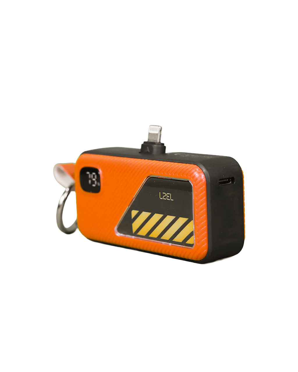 LZEL Nanoflux Charger Mini 5000mAh PD Lightning Power Bank with Built-in Type-C Cable | Orange