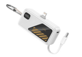 LZEL NanoFlux Charger Mini – 5,000mAh PD Lightning Power Bank with Built-in Type-C Cable | White