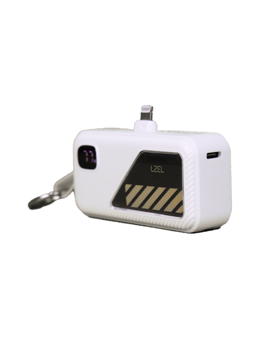 LZEL NanoFlux Charger Mini â€“ 5,000mAh PD Lightning Power Bank with Built-in Type-C Cable