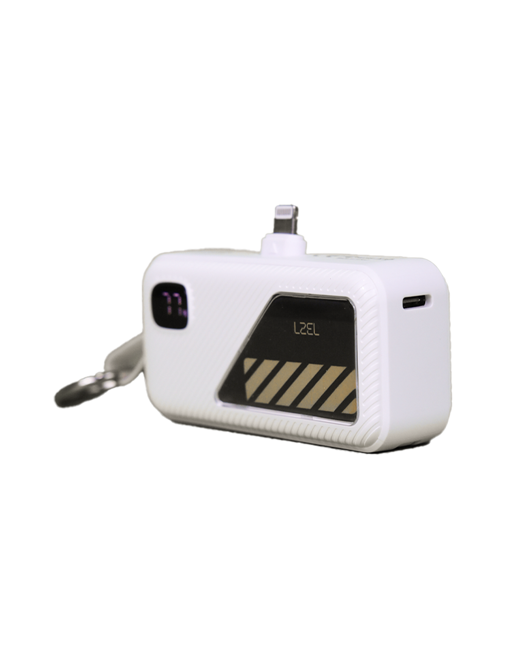 LZEL NanoFlux Charger Mini â€“ 5,000mAh PD Lightning Power Bank with Built-in Type-C Cable
