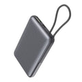 LZEL Neurode Mag - 10,000mAh PD MagSafe Power Bank 20W with Built-in Cable | Black