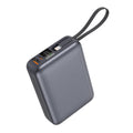 LZEL Neurode Sync - 20,000mAh PD Mini Power Bank 22.5W with Built-in Cable | Black