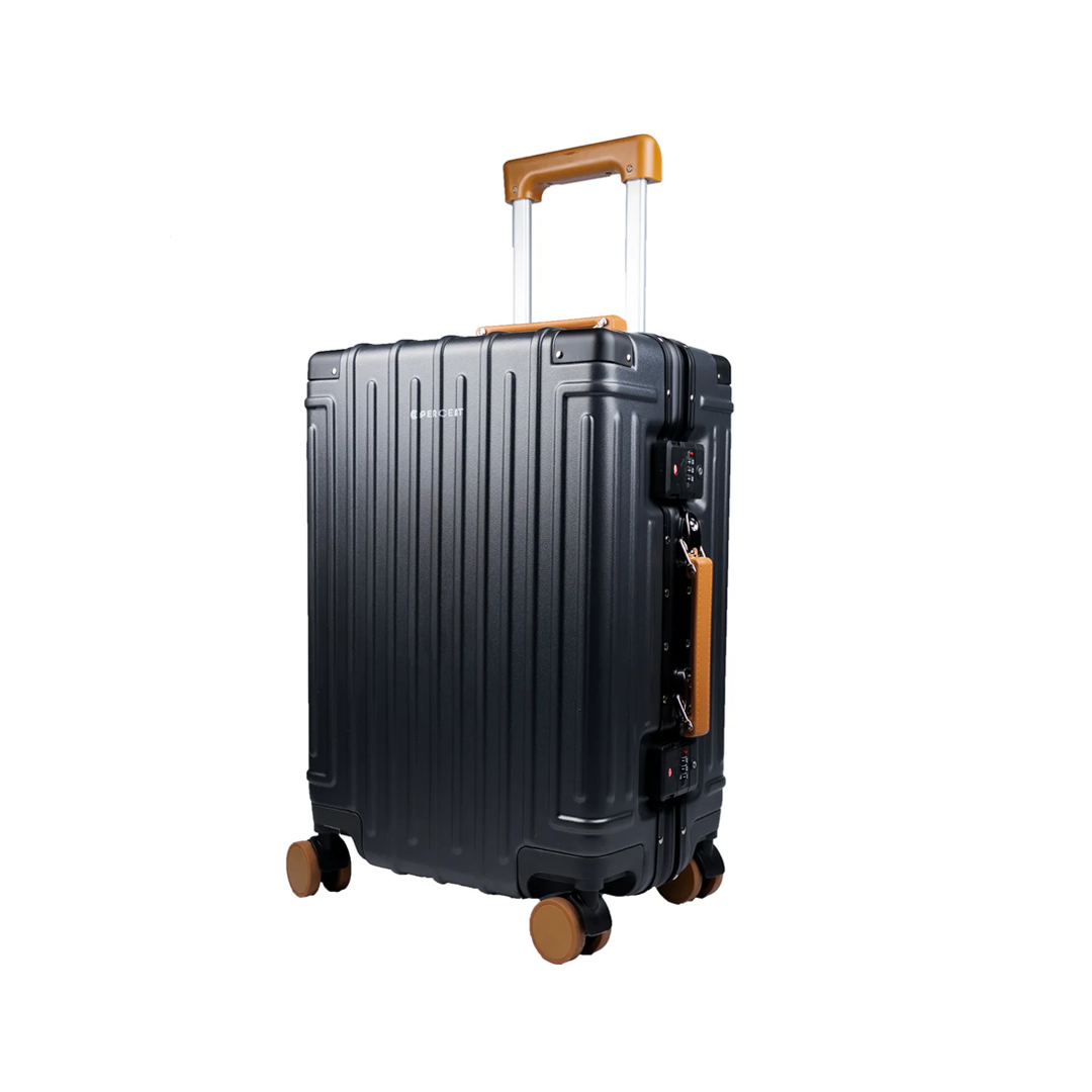 90 Percent 4 Wheels ABS Aluminum Frame 20 Inch Suitcase | Dark Gray