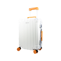 90 Percent 4 Wheels ABS Aluminum Frame 20 Inch Suitcase | White