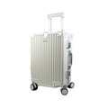 90 Percent 4 Wheels ABS Aluminum Frame 20 Inch Suitcase | White