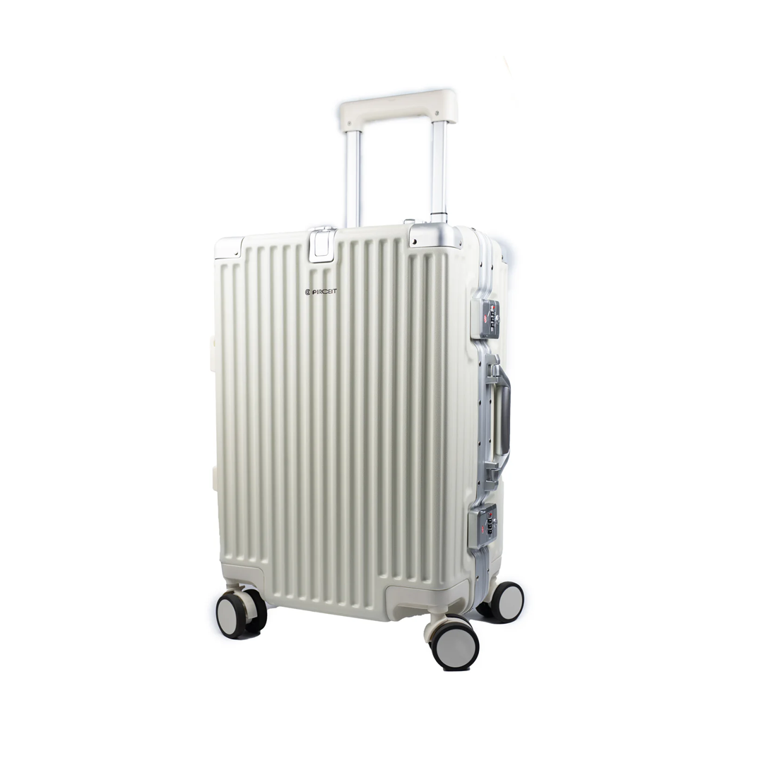 90 Percent 4 Wheels ABS Aluminum Frame 28 Inch Suitcase | White