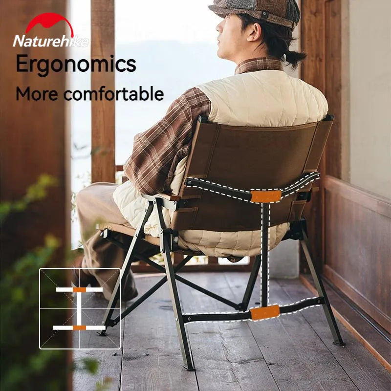 Naturehike Nightfall L04 Quick-Opening Folding Chair | Dark Coffee