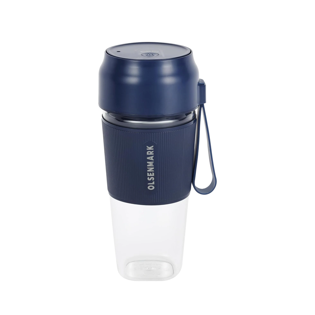Olsenmark  Rechargeable Portable Blender, 300ML | 60W Powerful Motor | USB Rechargeable Mini Juicer | Safety Lock | BPA-Free