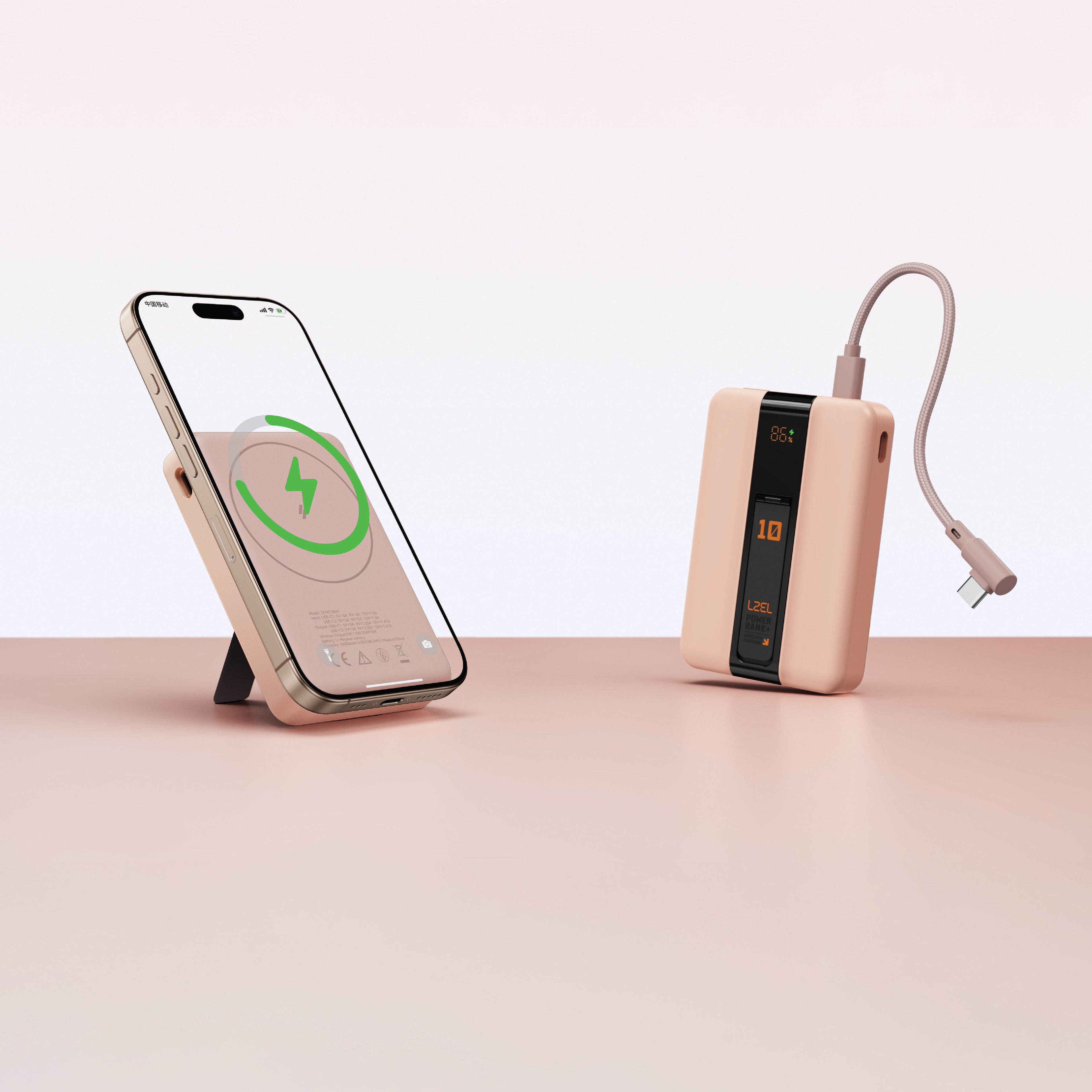 LZEL ZenoFlex MaxCharge 10000mAh Wireless Charging Power Bank â€“ 20W Wired Output / 18W Input (15W Wireless) | Mocha
