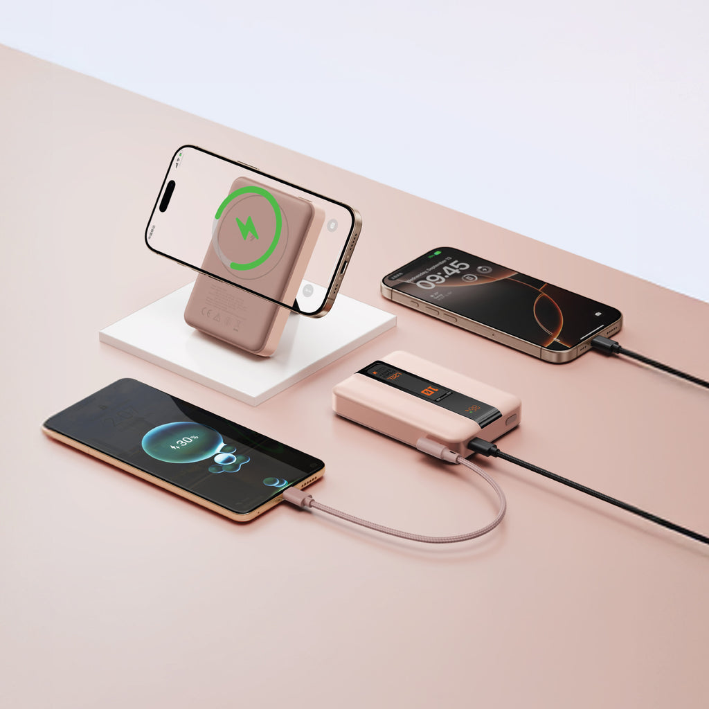 LZEL ZenoFlex MaxCharge 10000mAh Wireless Charging Power Bank â€“ 20W Wired Output / 18W Input (15W Wireless) | Mocha