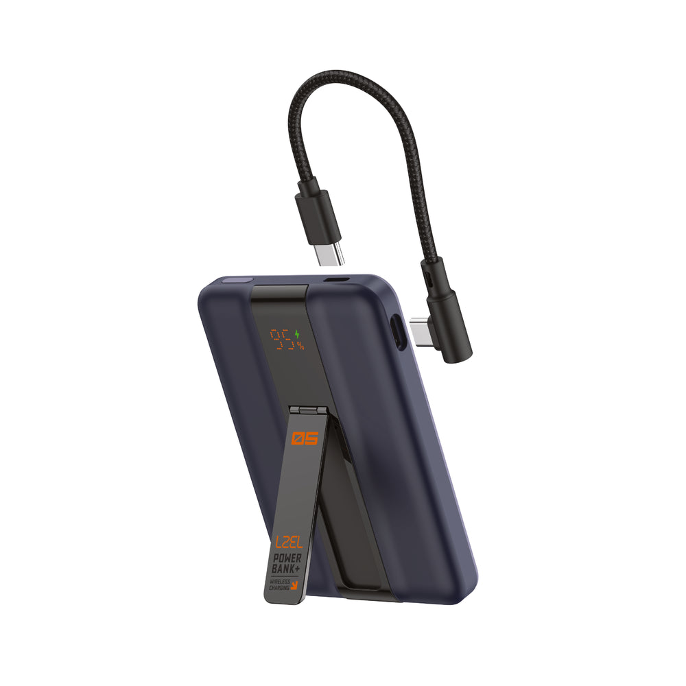 LZEL ZenoFlex MaxCharge 5000mAh Wireless Charging Power Bank â 20W Wired Output / 18W Input (15W Wireless)
