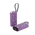 Asli Global 10000mAh Power Pod Luxe Shinning Diamond Power Bank with Built in Cable | Purple