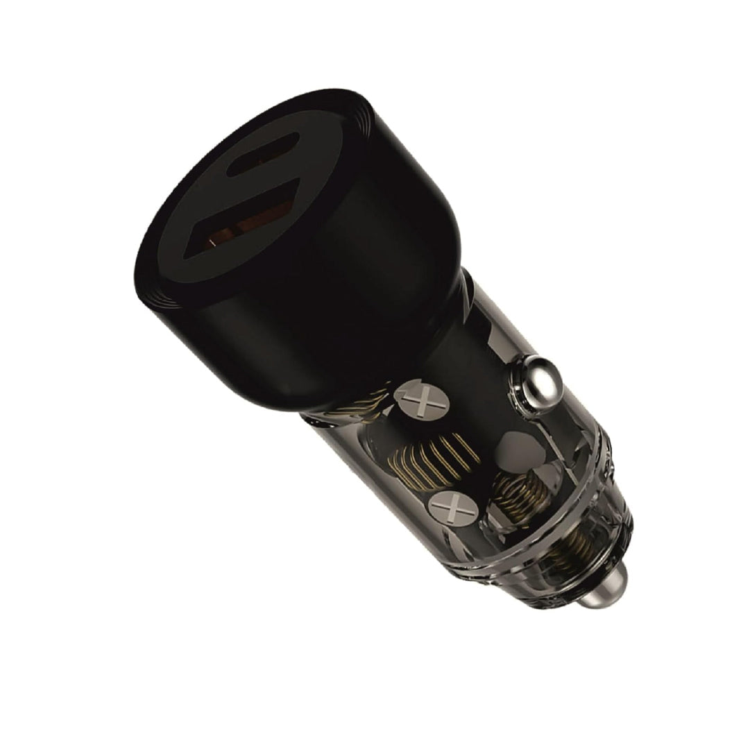 Asli Global Primuscharger Z Dual Port Transparent Car Charger 60W With PD & QC3.0