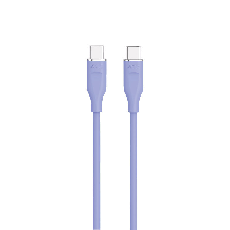 Asli Global Power Wire Lux Silicone USB-C to USB-C Cable 1M | Purple