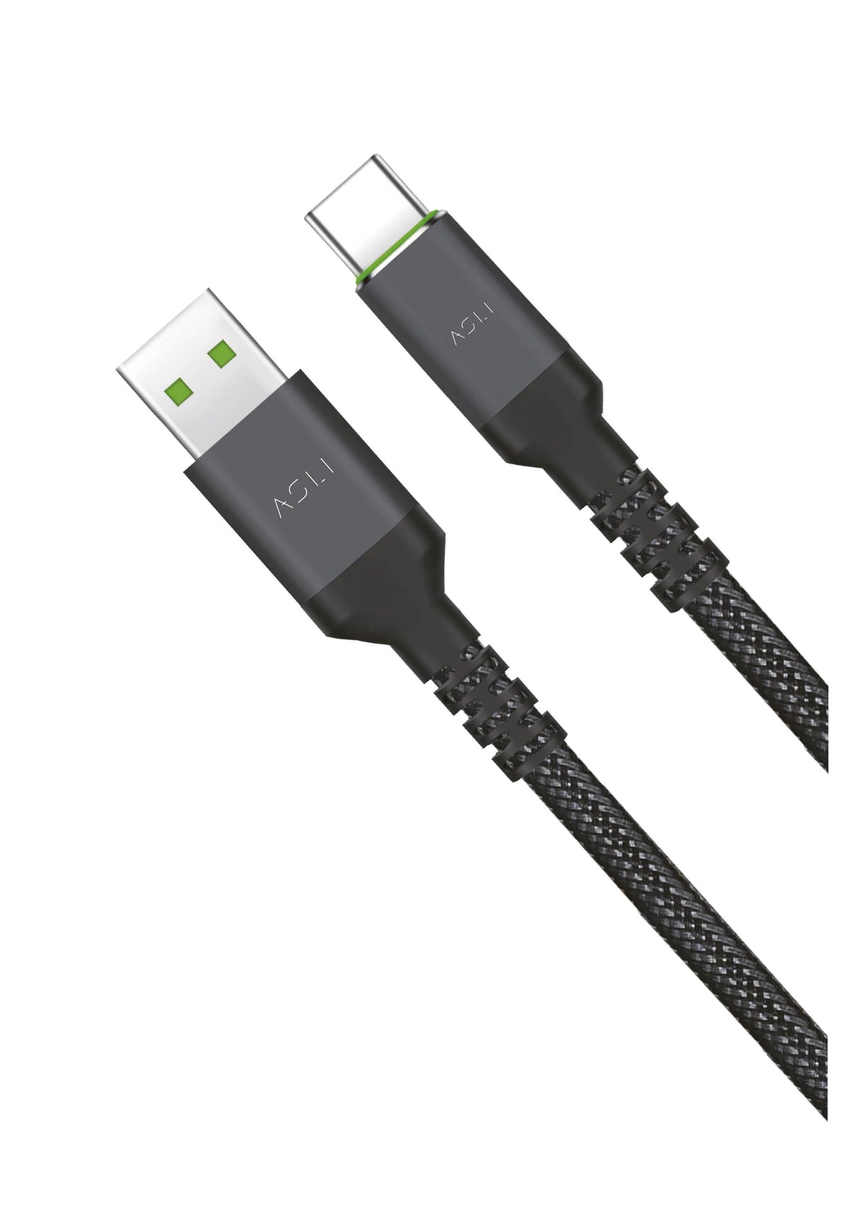Asli Global Power Wire Prime USB-A to USB-C 1M|Black