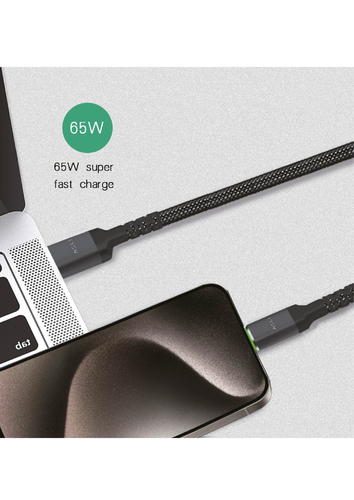 Asli Global Power Wire Prime USB-A to USB-C 1M|Black