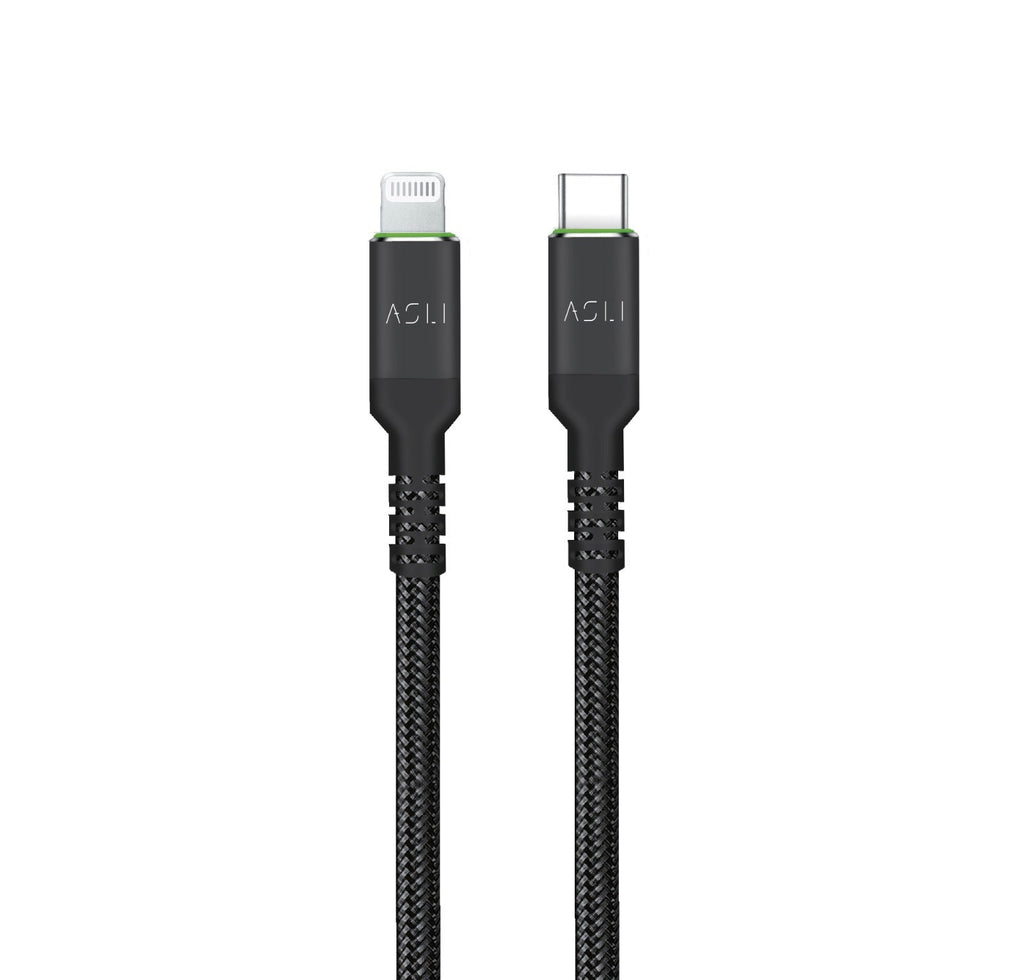 Asli Global Power Wire Prime USB-C TO Lightning Cable 2M |Dark Gray