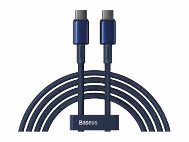Baseus Tungsten Gold Fast Charging Cable USB-C to USB-C 100W 2m | Blue