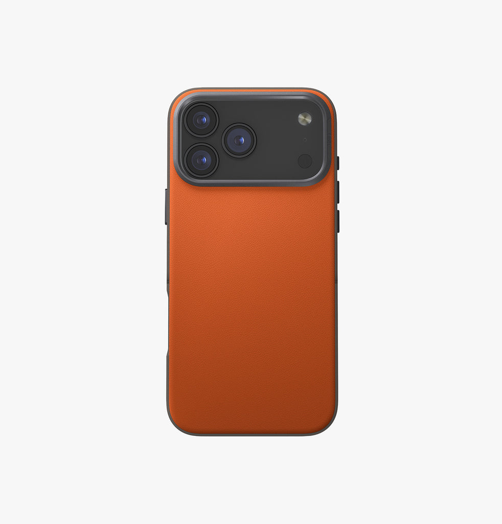 Uniq Hybrid Lyden MagSafe Case for iPhone 17 Pro Max | Flame Orange/Flint Gray