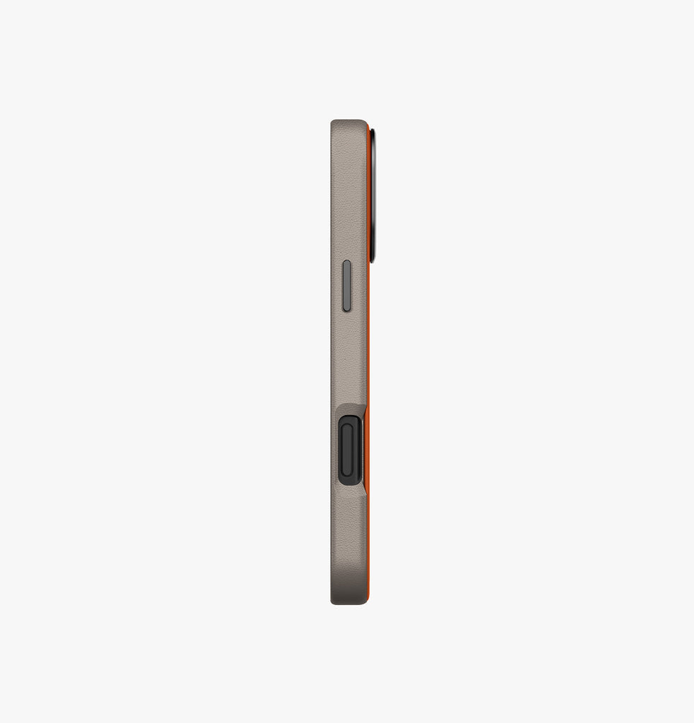 Uniq Hybrid Lyden MagSafe Case for iPhone 17 Pro Max | Flame Orange/Flint Gray