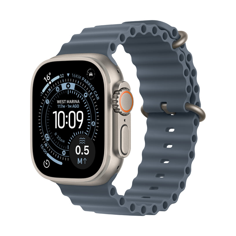 Apple Watch Ultra 3 GPS  Cellular 49mm Natural Titanium Case with Anchor Blue Ocean Band