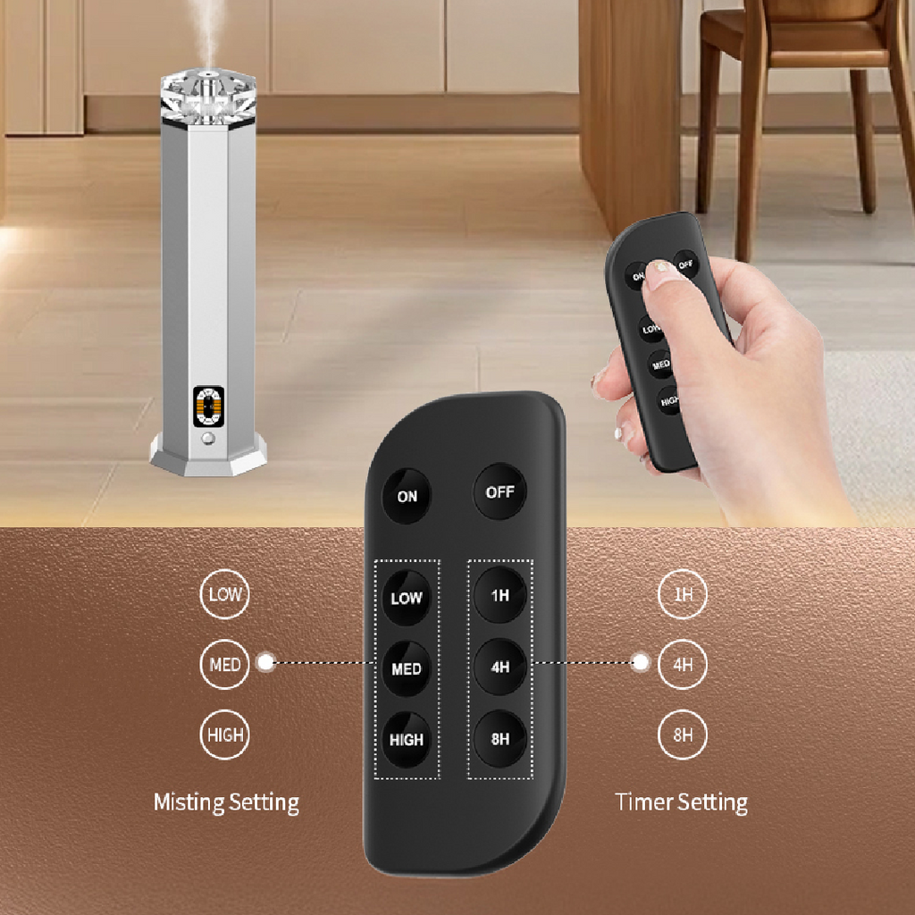 LZEL Aroma Diffuser Aromavista Essence Premium Scent Diffuser Led Display - Cold Air Diffusion Tech - 120 Ml | Silver