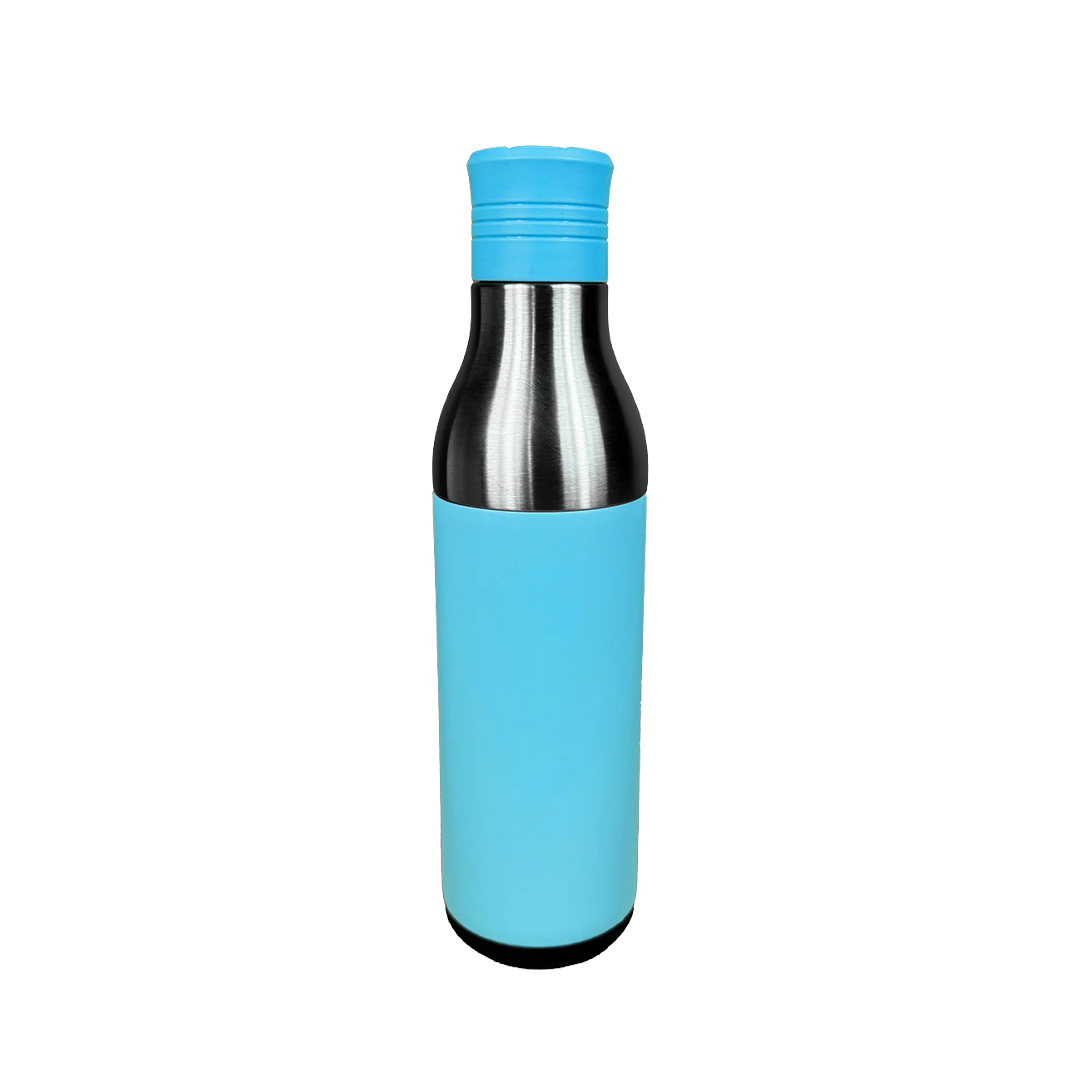 LZEL Natura Elva Vacuum Bottle Dual 400 mL + 400 mL | Sky Blue Aluminum