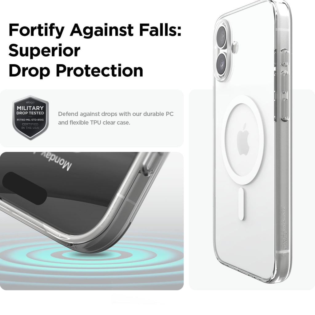 Asli Global Gravitas iPhone 16 Plus Clear Mag MagSafe Slim Case|Transparent