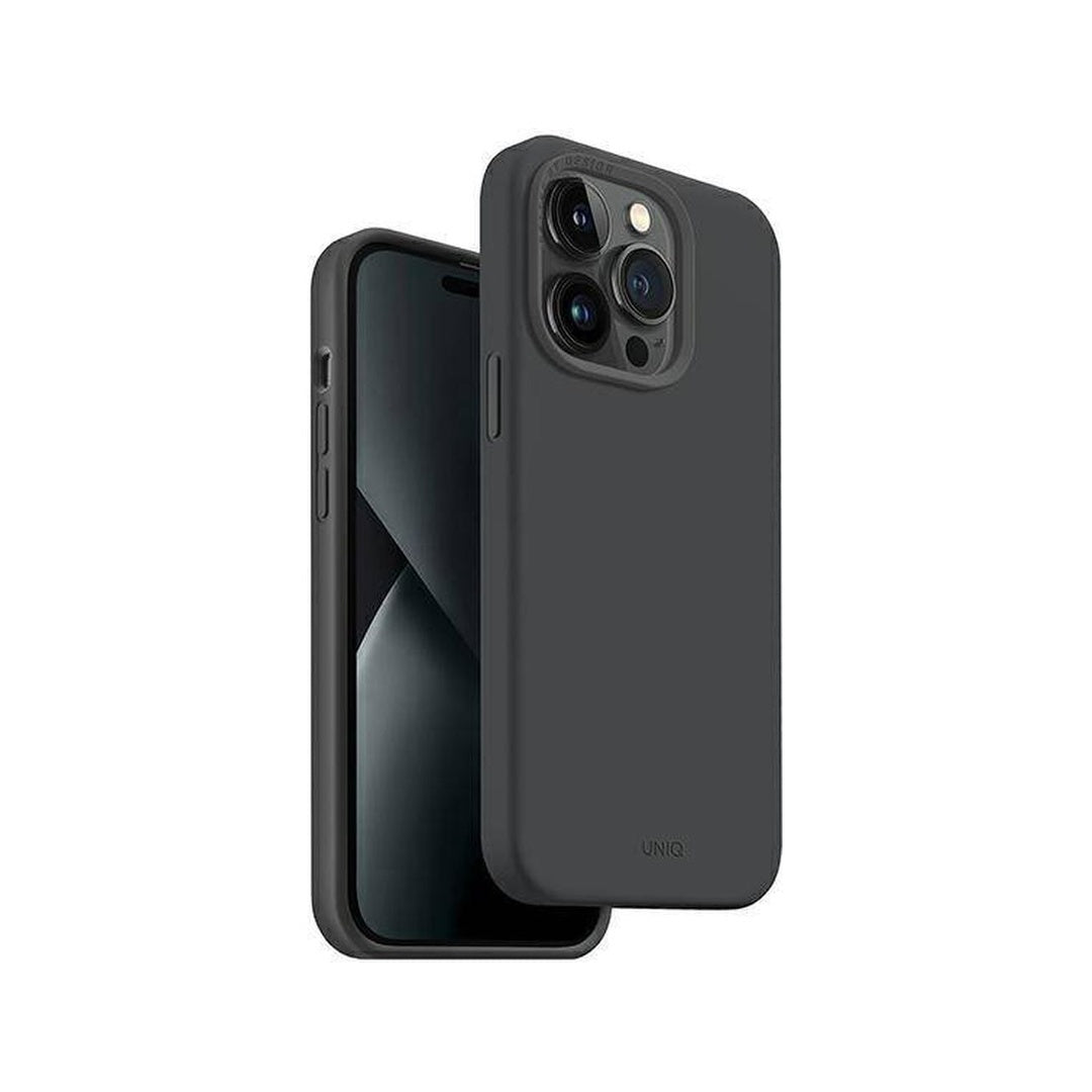 Uniq iPhone 15 Pro Lino Hue Cover | Smoke