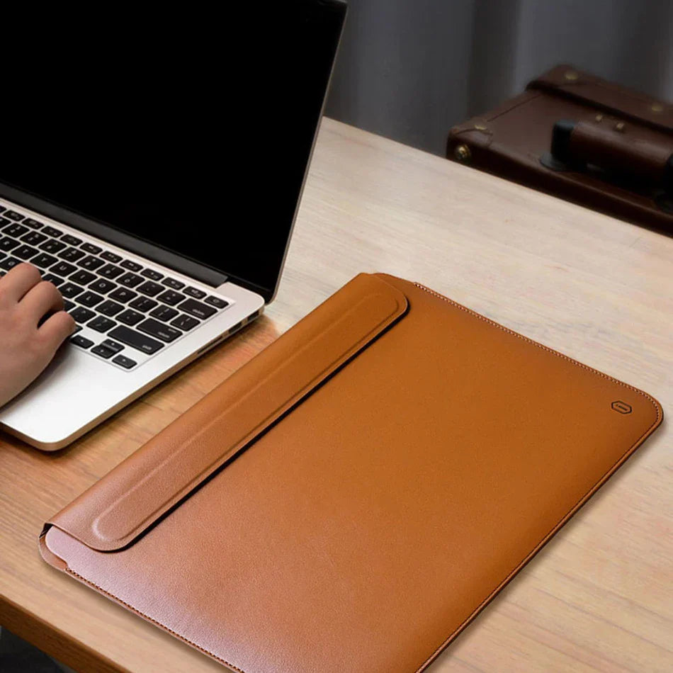 Wiwu Genuine Leather Sleeve For Mac 12 And Laptop | Navy Blue