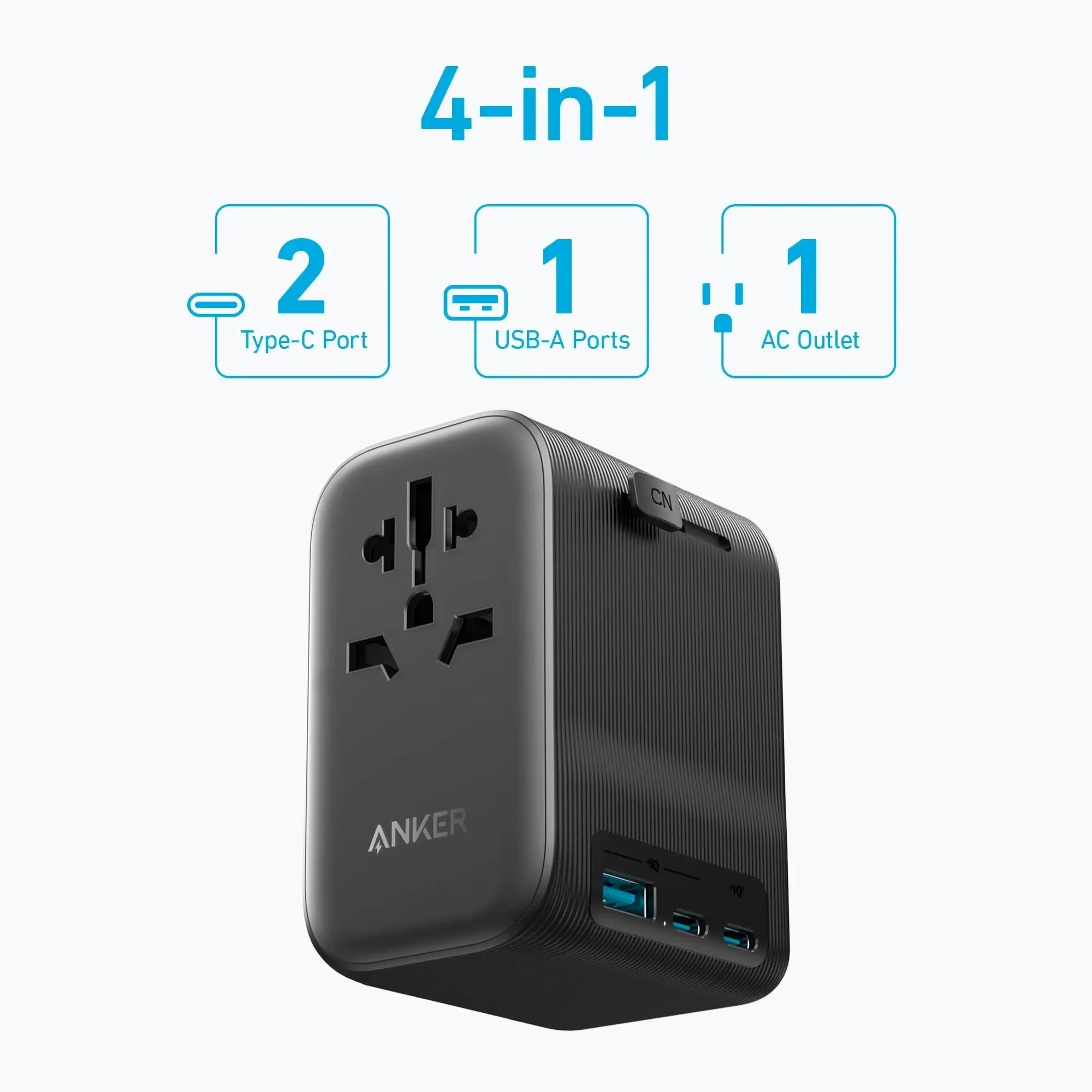 Anker Nano Travel Adapter (4-in-1, 65W)
