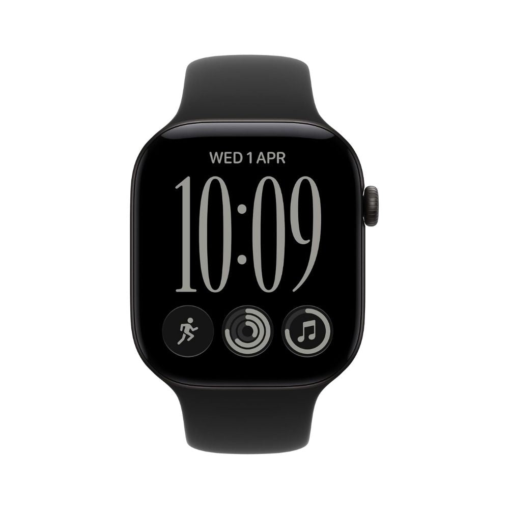 Apple Watch Series 12 GPS 46mm Black with Black Sport Band S/M