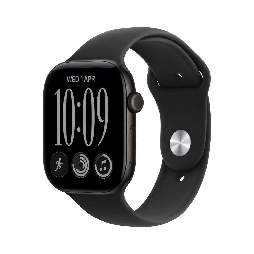 Apple Watch Series 12 GPS 46mm Black with Black Sport Band M/L + Bundle Offer