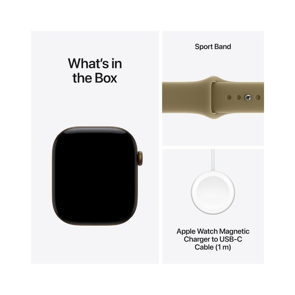 Apple Watch Series 12 GPS 46mm Dark Bronze with Olive Sport Band M/L + Bundle Offer