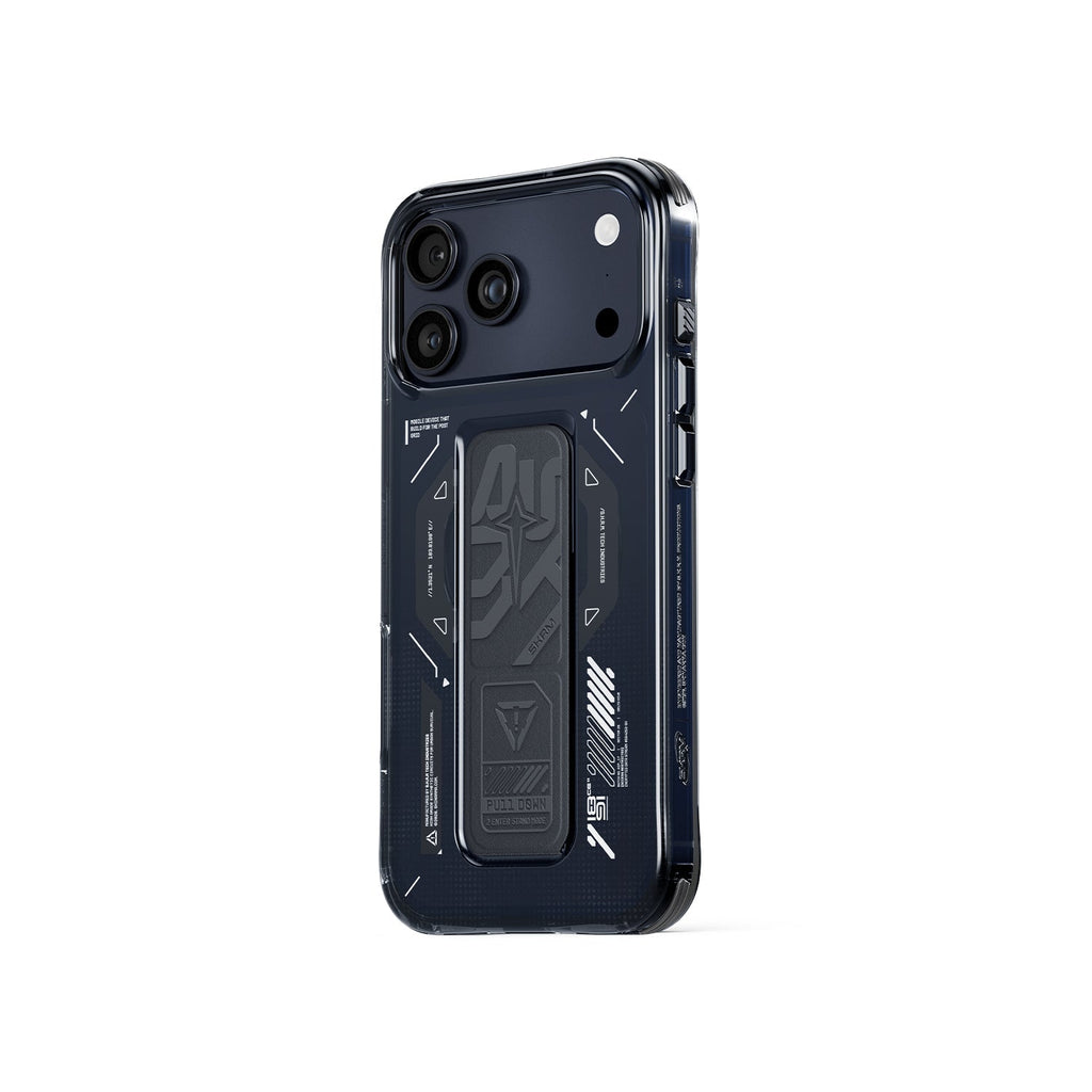 SKINARMA Helio Magâ€‘Charge + Gripâ€‘Stand Case for iPhone 17 Pro | Graphite