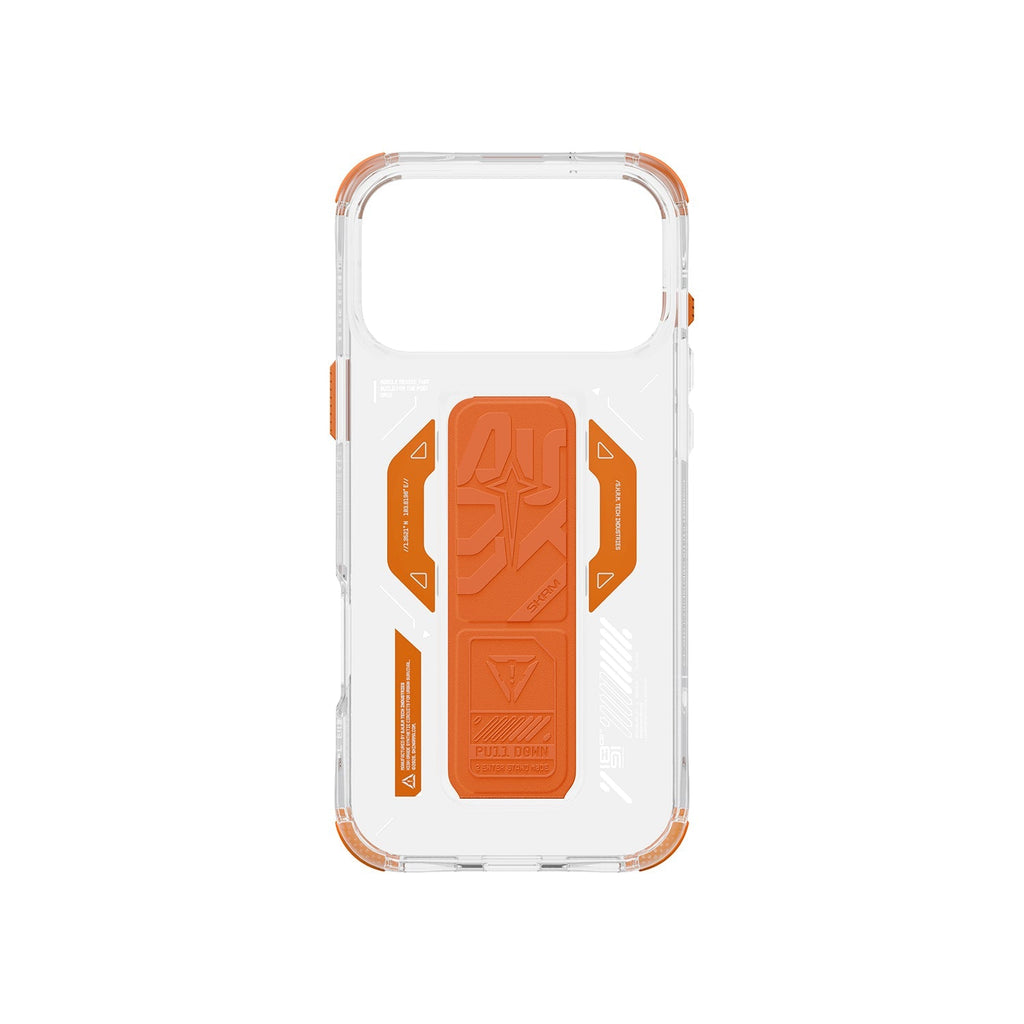 SKINARMA Helio Magâ€‘Charge + Gripâ€‘Stand Case for iPhone 17 Pro Max | Orange