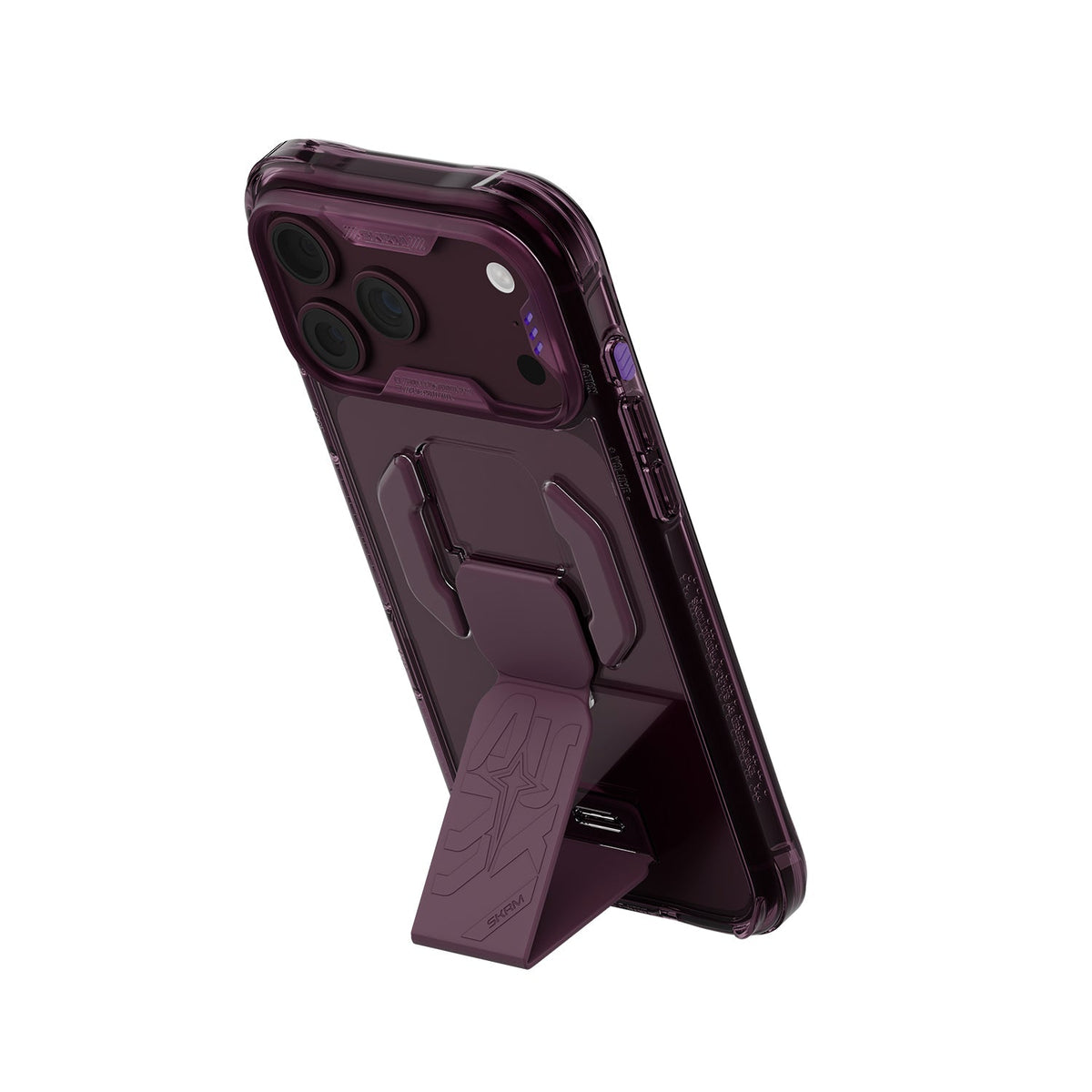 Skinarma Helio Ce Magsafe-Compatible With Integrated Grip Stand Case For Iphone 18 Pro Max | Burgundy