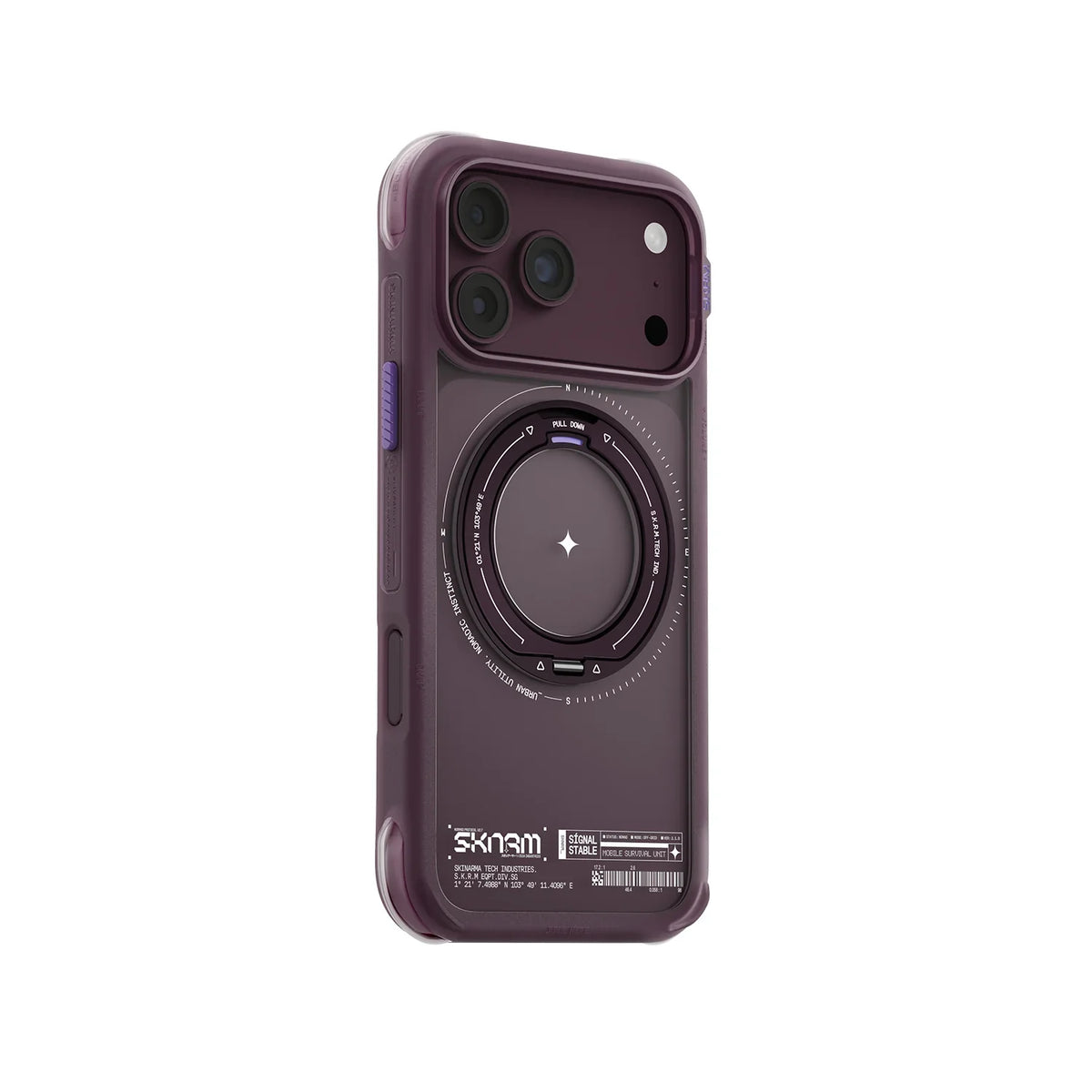 SKINARMA ATLAS MagSafe Protective Case with Rotating Kickstand for iPhone 18 Pro Max |  Burgundy