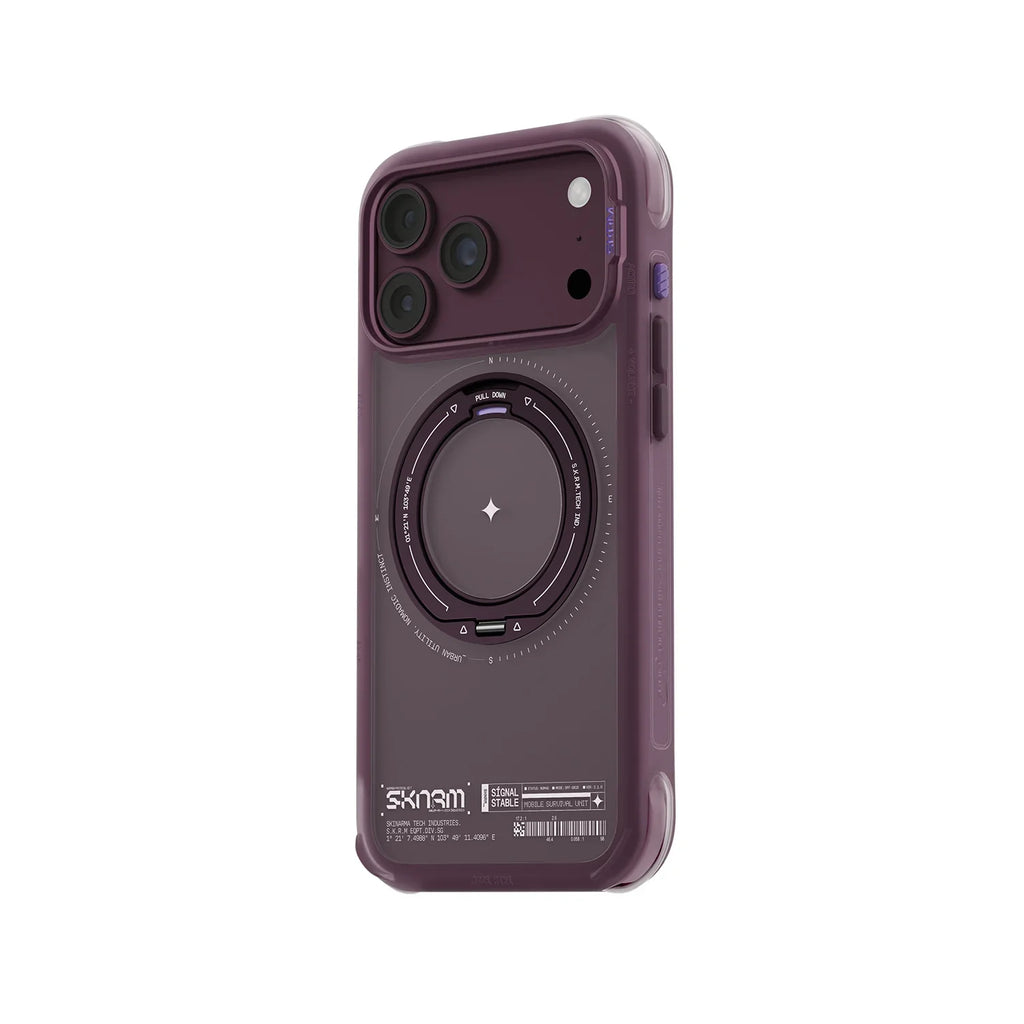 SKINARMA ATLAS MagSafe Protective Case with Rotating Kickstand for iPhone 18 Pro Max |  Burgundy