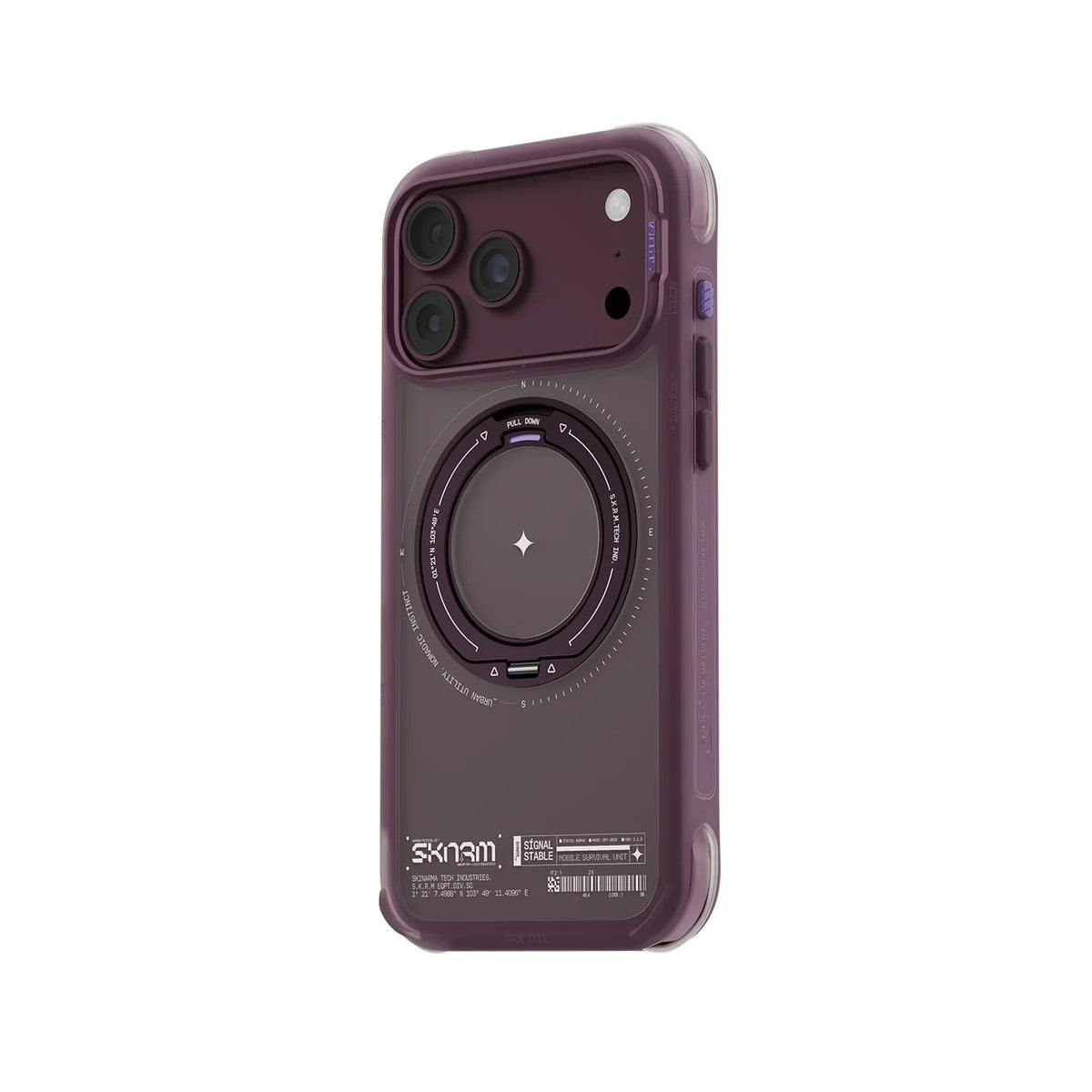 SKINARMA ATLAS MagSafe Protective Case with Rotating Kickstand for iPhone 18 Pro Max |  Burgundy