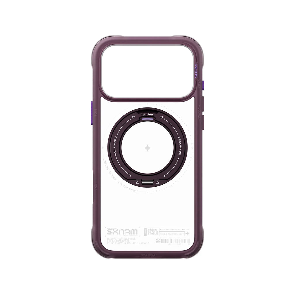 SKINARMA ATLAS MagSafe Protective Case with Rotating Kickstand for iPhone 18 Pro Max |  Burgundy