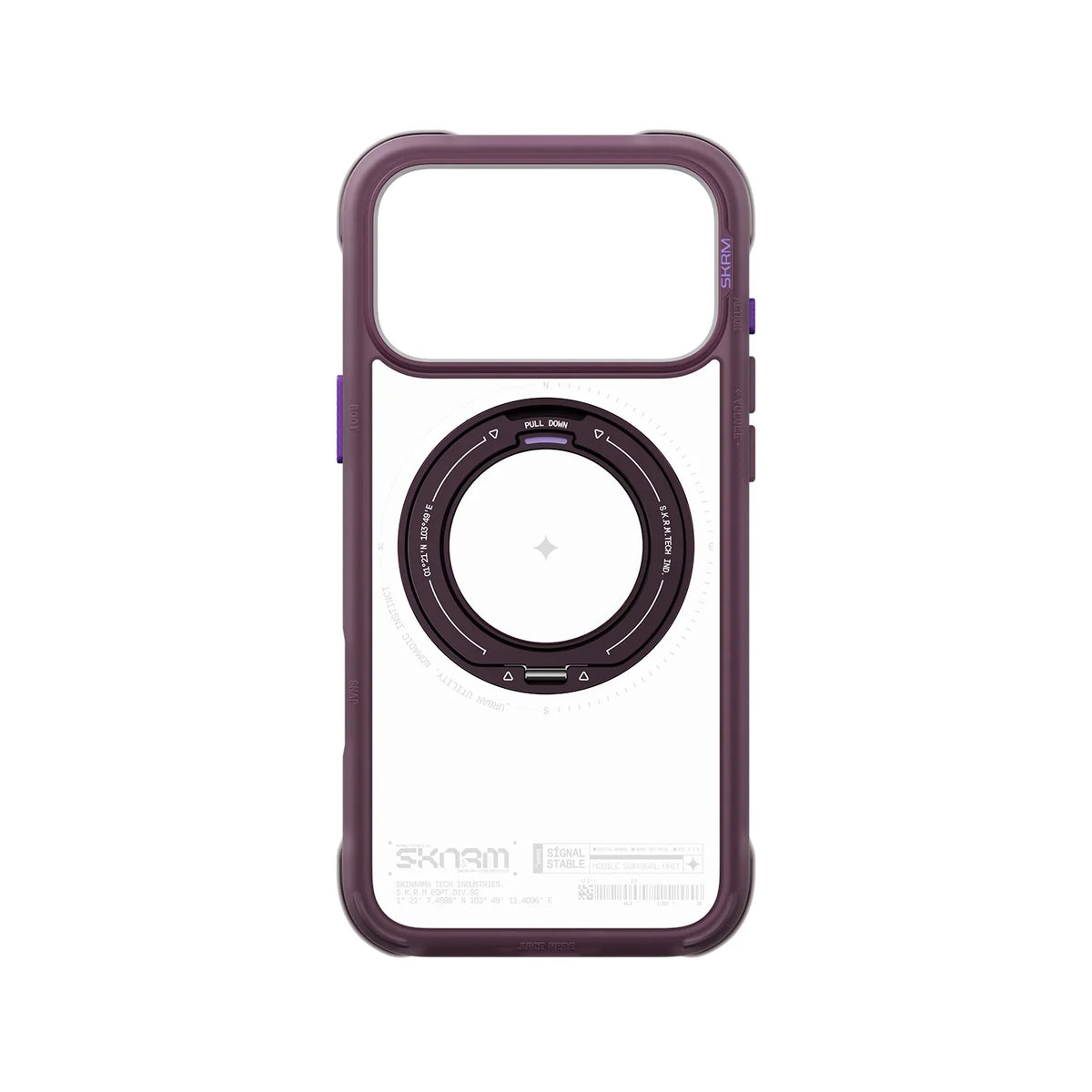 SKINARMA ATLAS MagSafe Protective Case with Rotating Kickstand for iPhone 18 Pro Max |  Burgundy