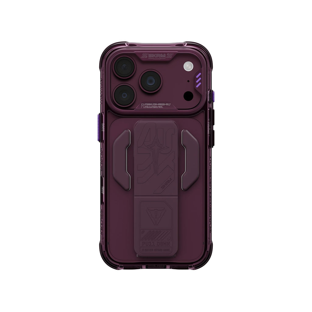 Skinarma Helio Ce Magsafe-Compatible With Integrated Grip Stand Case For Iphone 18 Pro Max | Burgundy
