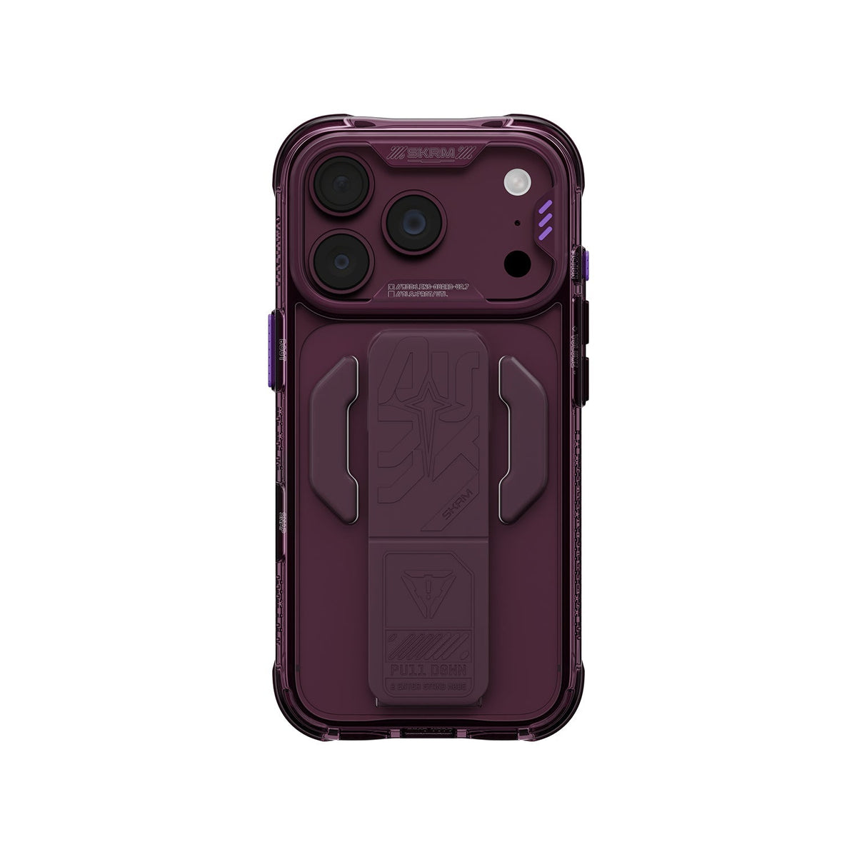 Skinarma Helio Ce Magsafe-Compatible With Integrated Grip Stand Case For Iphone 18 Pro Max | Burgundy
