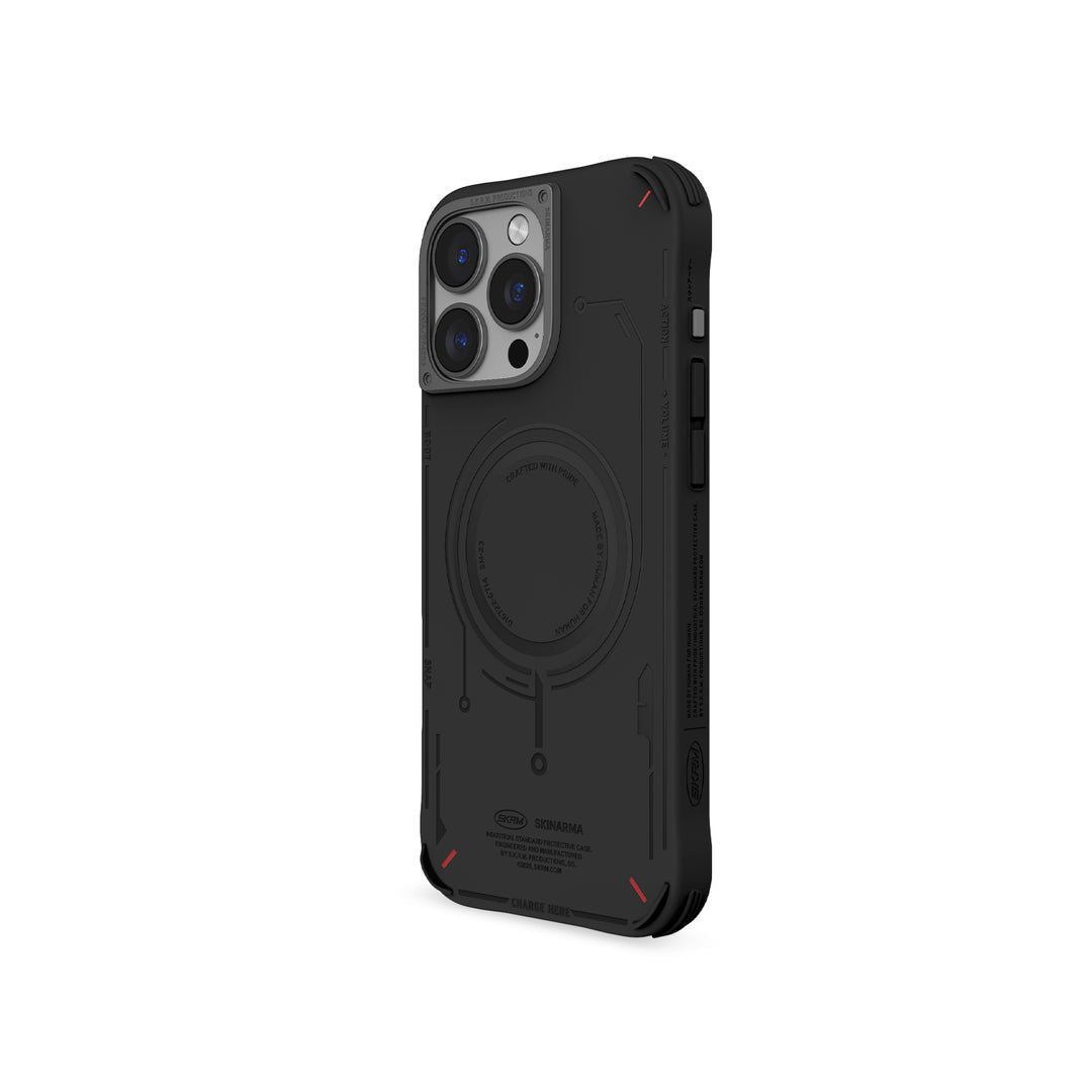 SkinArma iPhone 16 Pro Mecha Mag-Charge Case | Black