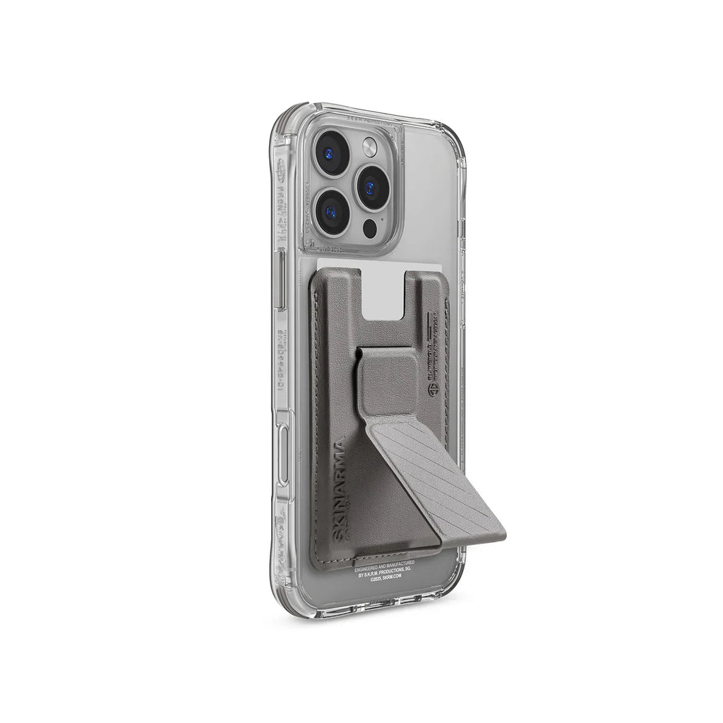 SkinArma iPhone 16 Pro Bundle Saido Kado Mag-Charge Card Holder + Saido MagSafe Case Titanium